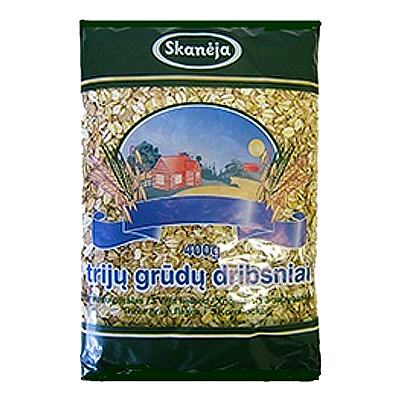 3 grains cereal flakes Skanėja, 400 g