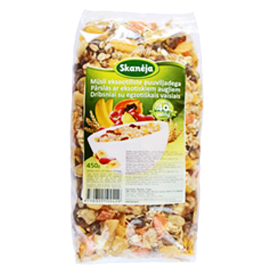Flakes with exotic fruits Skanėja, 450 g