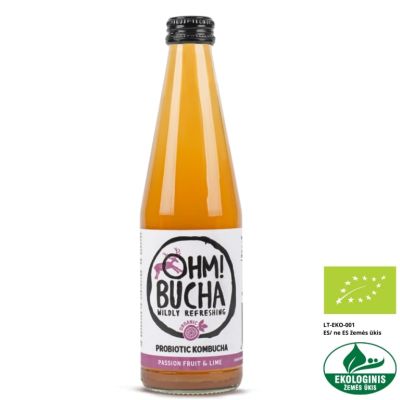 Drink Kombučia passion fruit and lime flavor, 350 ml