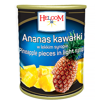 Pineapple Cubes in syrup, HELCOM, 565 g / 340 g