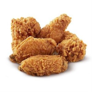 Frozen chicken wing centers and shoulders, breaded, spicy, 2.5 kg
