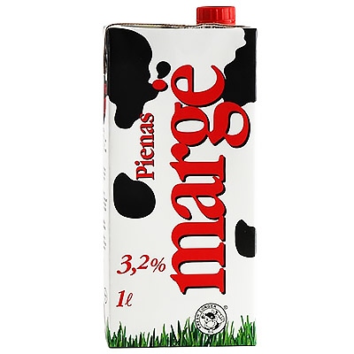 Milk 3,2%, UAT, MARGĖ, 1 L