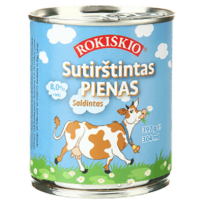 Condensed milk with sugar Rokiškis, 397 g