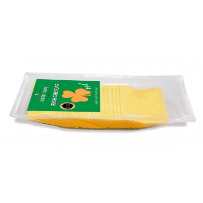 Cheese Cheddar Dublin dairy red Ireland 50%, sliced, 1kg