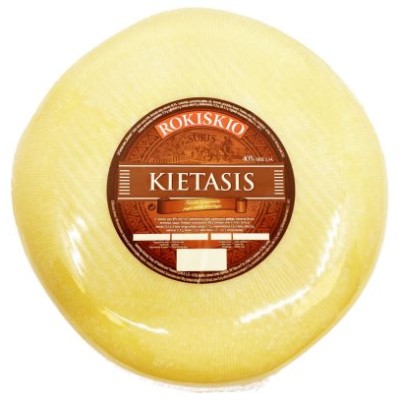 Hard cheese Rokiškio 40%, (piece ~5 kg), kg
