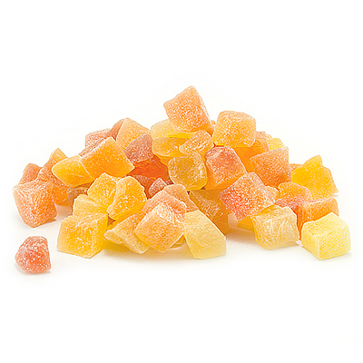 Papajų kubeliai cukruoti, 1 kg