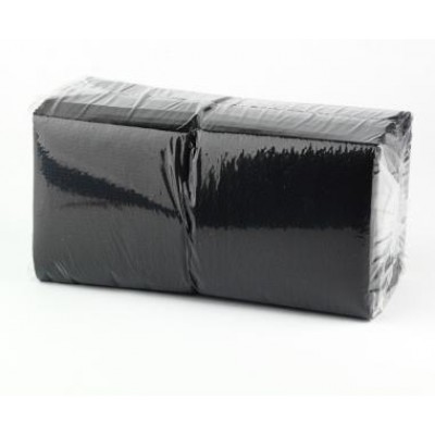 Napkins black, 1 layer, 24x24cm, 400 pcs