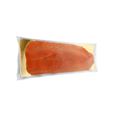 Lašišos filė šaltai rūkyta, šaldyta, su oda, kg